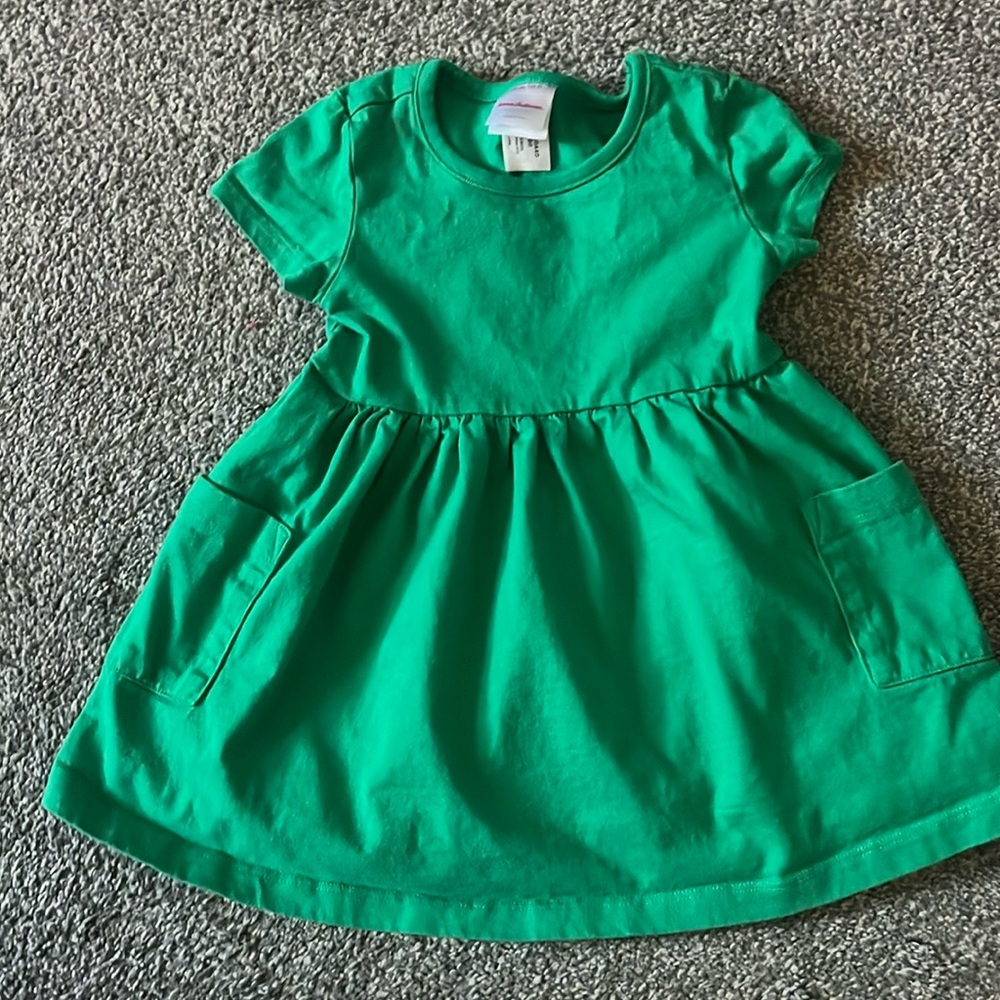 Hanna Andersson Vibrant Green Casual Kids Dress